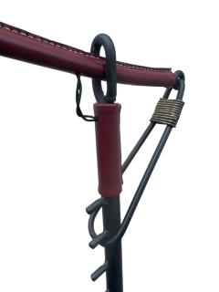Jacques Adnet 1950s Stitched leather adjustable floor lamp by Jacques Adnet - 4569034