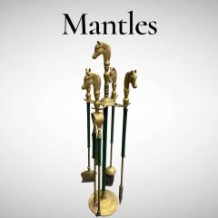 Jacques Adnet 1950s Stitched leather and brass mantles by Jacques Adnet - 4685351