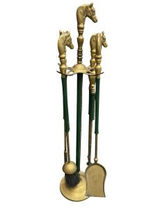 Jacques Adnet 1950s Stitched leather and brass mantles by Jacques Adnet - 4688589