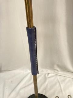 Jacques Adnet 1950s Stitched leather and bronze mantels by Jacques Adnet - 4421730