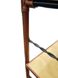 Jacques Adnet 1950s Stitched leather and formica bookcase by Jacques Adnet - 4461712