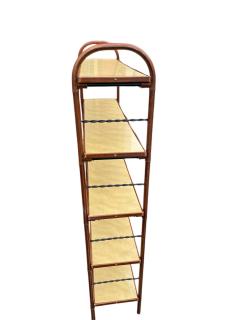 Jacques Adnet 1950s Stitched leather and formica bookcase by Jacques Adnet - 4461716