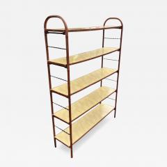 Jacques Adnet 1950s Stitched leather and formica bookcase by Jacques Adnet - 4464080