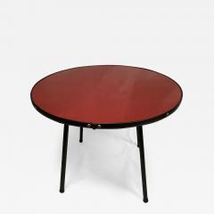 Jacques Adnet 1950s Stitched leather and formica side table by Jacques Adnet - 3251506