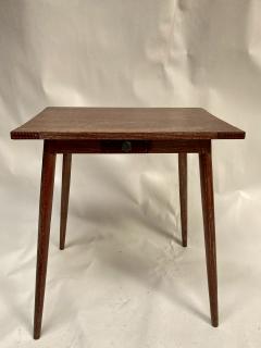 Jacques Adnet 1950s Stitched leather and oak table by Jacques Adnet - 3249837