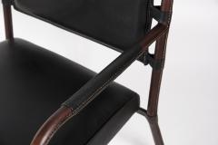 Jacques Adnet 1950s Stitched leather armchair by Jacques Adnet - 2900586