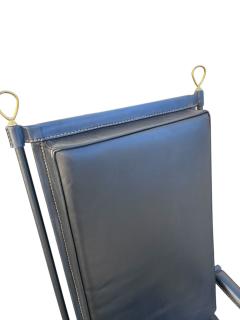 Jacques Adnet 1950s Stitched leather armchair by Jacques Adnet - 4534351