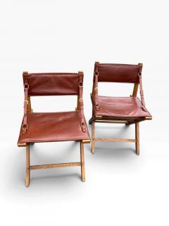 Jacques Adnet 1950s Stitched leather armchairs by Jacques ADNET - 4827924