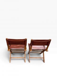 Jacques Adnet 1950s Stitched leather armchairs by Jacques ADNET - 4827925