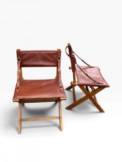 Jacques Adnet 1950s Stitched leather armchairs by Jacques ADNET - 4828076