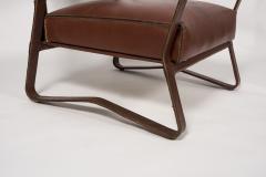 Jacques Adnet 1950s Stitched leather armchairs by Jacques Adnet - 2429095