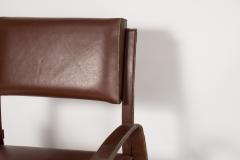 Jacques Adnet 1950s Stitched leather armchairs by Jacques Adnet - 2429101