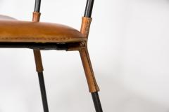 Jacques Adnet 1950s Stitched leather armchairs by Jacques Adnet - 2793712