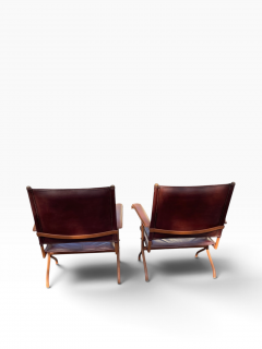 Jacques Adnet 1950s Stitched leather armchairs by Jacques Adnet - 4771538