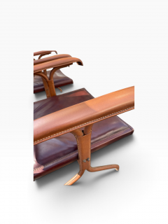 Jacques Adnet 1950s Stitched leather armchairs by Jacques Adnet - 4771544