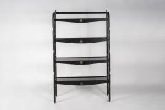 Jacques Adnet 1950s Stitched leather bookcase by Jacques Adnet - 2947878