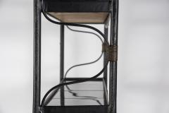 Jacques Adnet 1950s Stitched leather bookcase by Jacques Adnet - 2947883