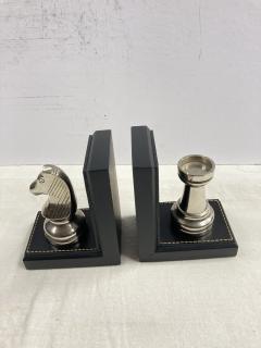 Jacques Adnet 1950s Stitched leather bookends by Jacques Adnet - 3923681