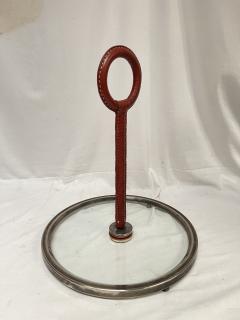Jacques Adnet 1950s Stitched leather center table by Jacques Adnet - 4122135