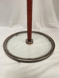 Jacques Adnet 1950s Stitched leather center table by Jacques Adnet - 4122137
