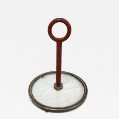 Jacques Adnet 1950s Stitched leather center table by Jacques Adnet - 4122601