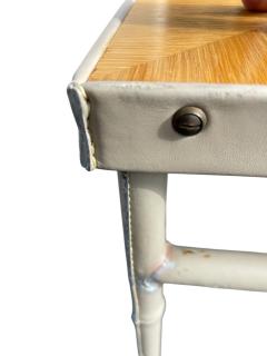 Jacques Adnet 1950s Stitched leather center table or game table by Jacques Adnet - 4363684