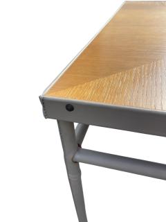 Jacques Adnet 1950s Stitched leather center table or game table by Jacques Adnet - 4363687