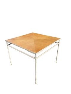 Jacques Adnet 1950s Stitched leather center table or game table by Jacques Adnet - 4369194