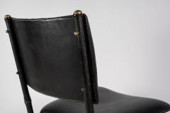 Jacques Adnet 1950s Stitched leather chair by Jacques Adnet - 2948121