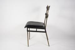 Jacques Adnet 1950s Stitched leather chairs by Jacques Adnet - 2945581