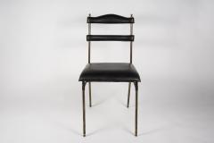 Jacques Adnet 1950s Stitched leather chairs by Jacques Adnet - 2945586