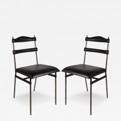 Jacques Adnet 1950s Stitched leather chairs by Jacques Adnet - 2948767