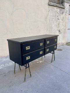 Jacques Adnet 1950s Stitched leather chest of drawers by Jacques adnet - 3985444