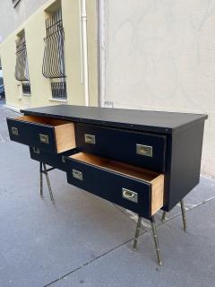 Jacques Adnet 1950s Stitched leather chest of drawers by Jacques adnet - 3985449