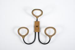 Jacques Adnet 1950s Stitched leather coat rack by Jacques Adnet - 2900135