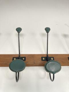 Jacques Adnet 1950s Stitched leather coat rack by Jacques Adnet - 3246725