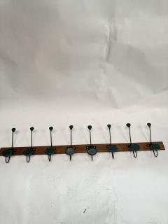 Jacques Adnet 1950s Stitched leather coat rack by Jacques Adnet - 3246727