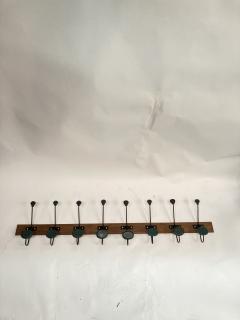 Jacques Adnet 1950s Stitched leather coat rack by Jacques Adnet - 3246728