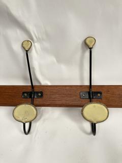 Jacques Adnet 1950s Stitched leather coat rack by Jacques Adnet - 3249949