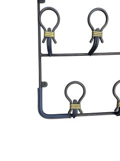 Jacques Adnet 1950s Stitched leather coat rack by Jacques Adnet - 4436464