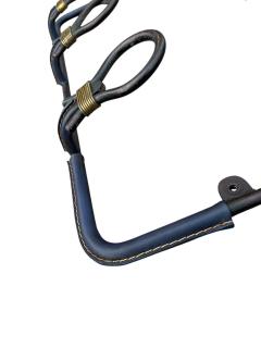 Jacques Adnet 1950s Stitched leather coat rack by Jacques Adnet - 4436471