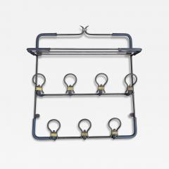 Jacques Adnet 1950s Stitched leather coat rack by Jacques Adnet - 4439291