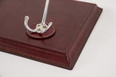 Jacques Adnet 1950s Stitched leather coat rack by Jacques Adnet - 4471782