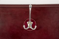 Jacques Adnet 1950s Stitched leather coat rack by Jacques Adnet - 4471785