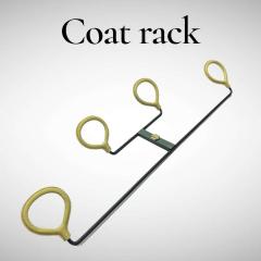 Jacques Adnet 1950s Stitched leather coat rack designed by Jacques Adnet - 4694723