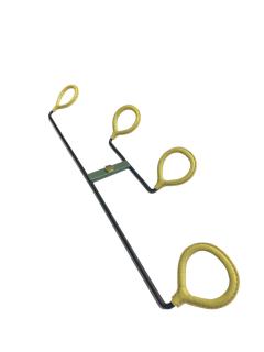 Jacques Adnet 1950s Stitched leather coat rack designed by Jacques Adnet - 4694727