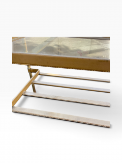 Jacques Adnet 1950s Stitched leather cocktail table By Jacques Adnet - 4753854