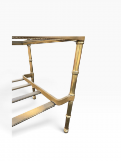 Jacques Adnet 1950s Stitched leather cocktail table By Jacques Adnet - 4753857