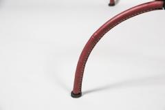 Jacques Adnet 1950s Stitched leather cocktail table By Jacques adnet - 2793848