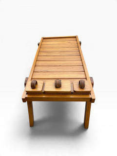 Jacques Adnet 1950s Stitched leather cocktail table by Jacques ADNET - 4823459